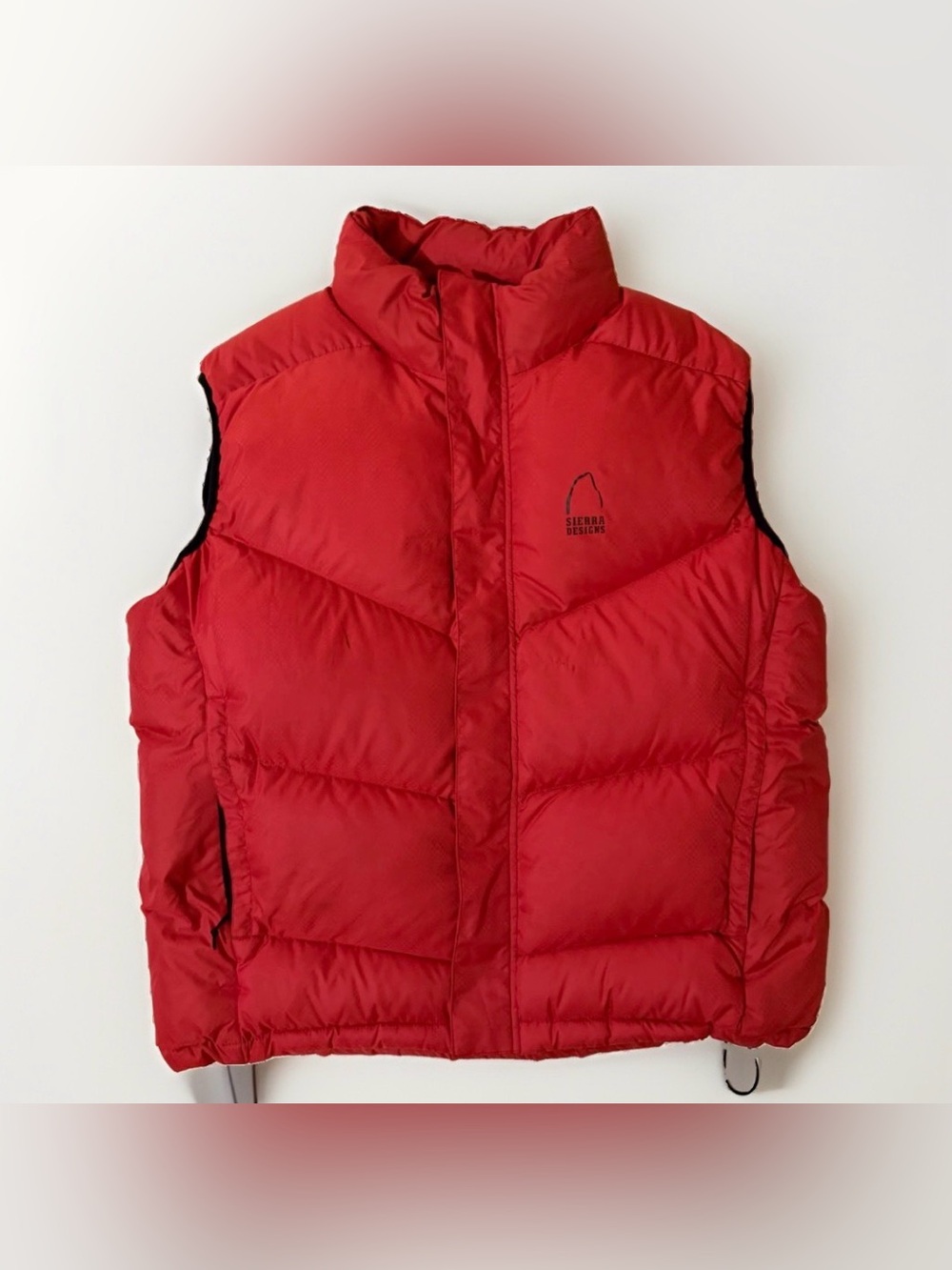 Sierra Designs Goose Down Puffer Zip Vest Red 600 Powerfill Men's Size Medium